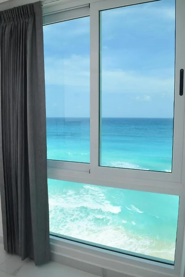 Nuevo Estudio A Pie De Playa, Vistas Increibles, Alberca, Gym Jacuzi, Seguridad, 3503 Cancún Meksyk