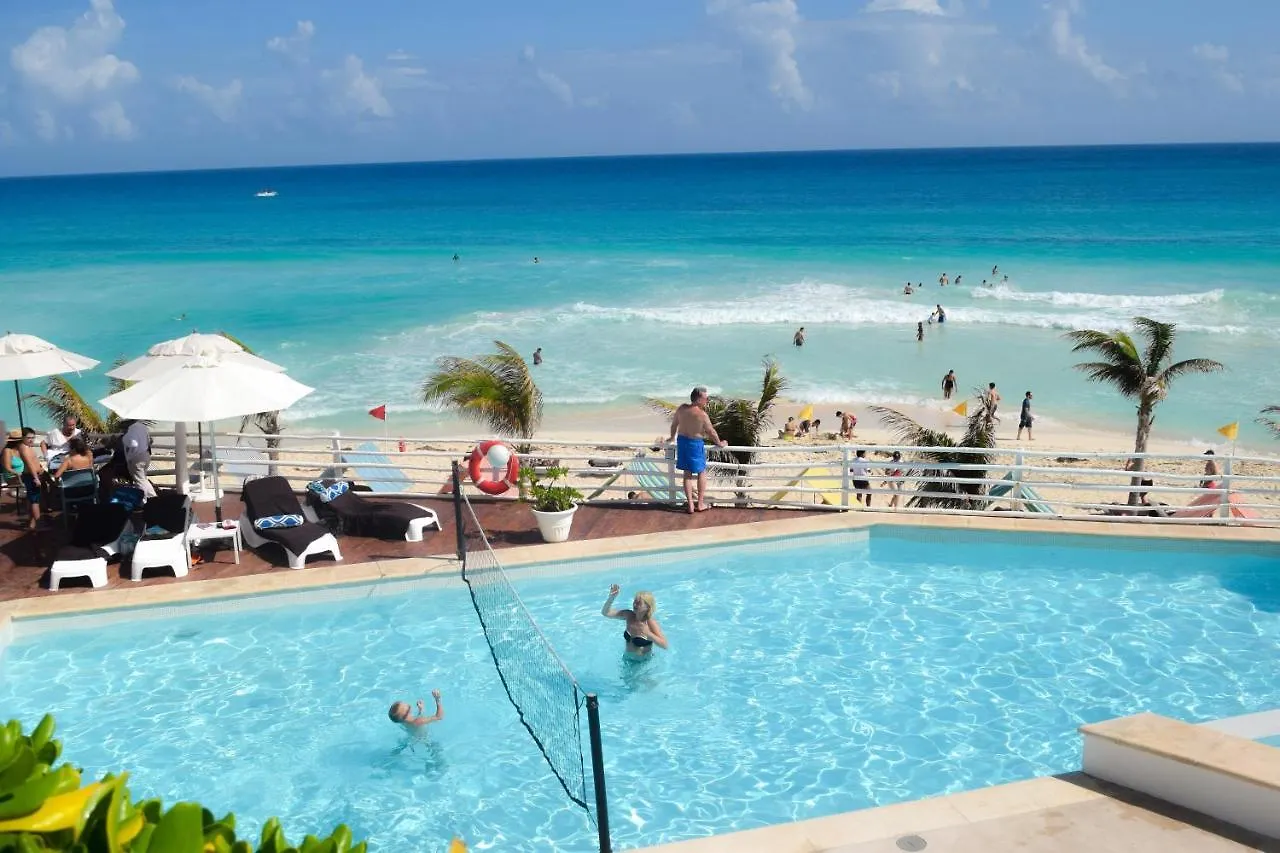 Nuevo Estudio A Pie De Playa, Vistas Increibles, Alberca, Gym Jacuzi, Seguridad, 3503 Cancún