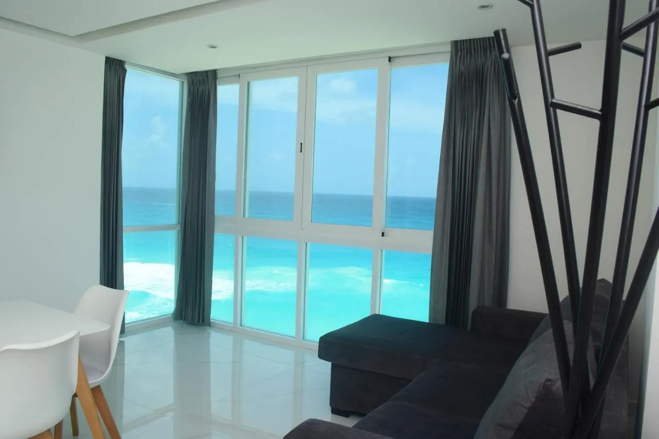 Appartement Nuevo Estudio A Pie De Playa, Vistas Increibles, Alberca, Gym Jacuzi, Seguridad, 3503 Cancún
